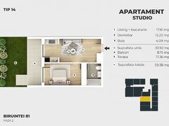 Metrou Berceni, apartament tip studio, curte proprie 17 mp, comision 0%